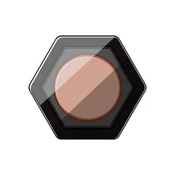Beauty blush compact cartoon vector illustration Stock Illustration
