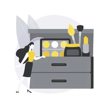Beauty box abstract concept vector illustration. Stock Illustration