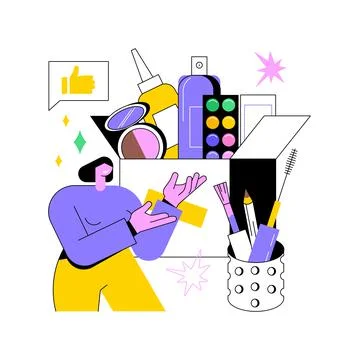 Beauty box abstract concept vector illustration. Stock Illustration