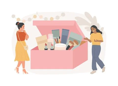 Beauty box isolated concept vector illustration. Ilustración de archivo