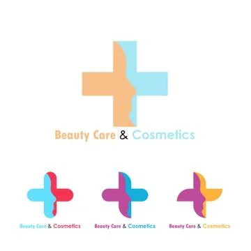Beauty care vector logo design template.Cosmetic industry,skincare and cosmet Stock Illustration