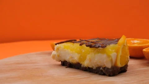Beauty cheesecake close up Stock Footage 261662080