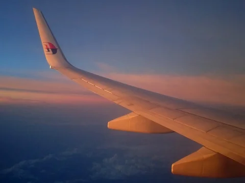 Beauty cloud and sunset view from window. Stock Footage 73100032