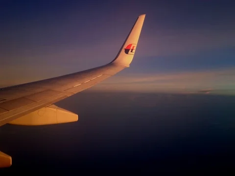 Beauty cloud and sunset view from window. Stock Footage 73100046
