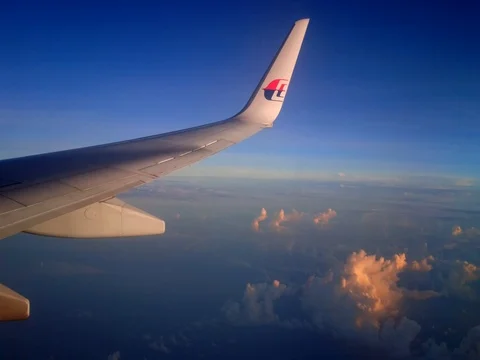 Beauty cloud and sunset view from window. Stock Footage 73100105