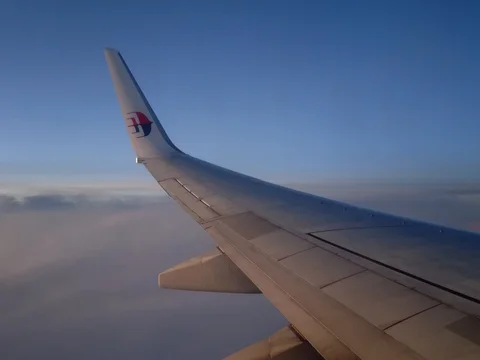 Beauty cloud and sunset view from window. Stock Footage 73100158