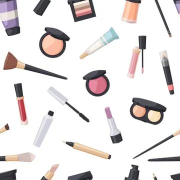 Beauty cosmetic seamless pattern Stock Illustration