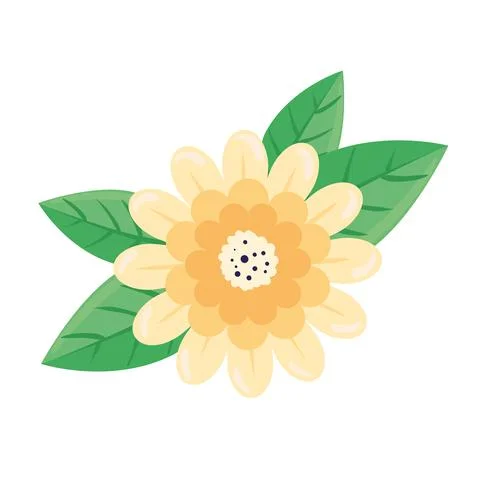 Beauty cream flower and leafs spring season icon イラスト素材