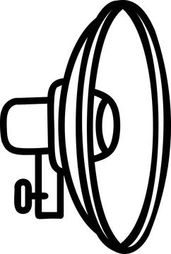 Beauty Dish Studio Flash Line Icon Иллюстрация