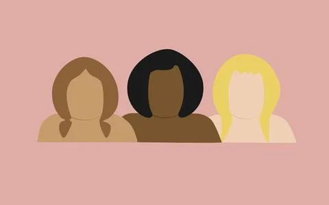 Beauty in Diversity Stock Illustration