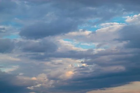The beauty of the evening sky with clouds Stock Photos