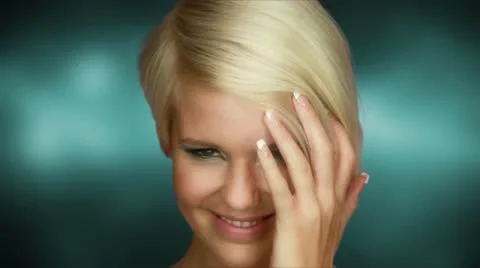 Beauty Face Closeup Stock-Footage 12340654
