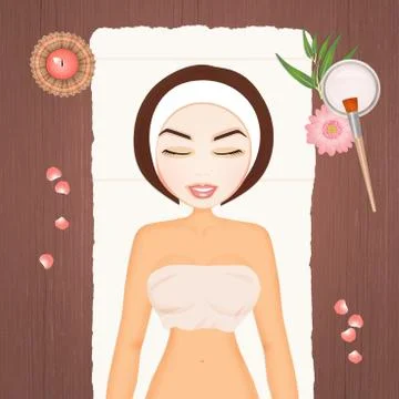 Beauty face mask Stock Illustration