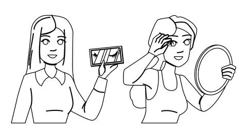 Beauty false eyelashes vector Stock Illustration