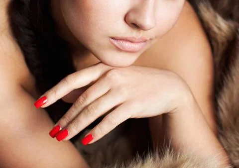 Beauty with feather Stock Photos