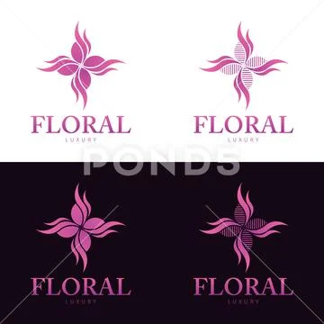 Beauty floral logo Stock Illustration