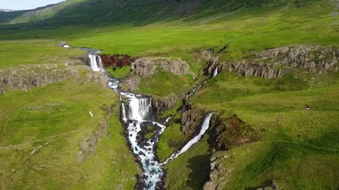 The Beauty of Icelandic Waterfall Stock Footage 341284872