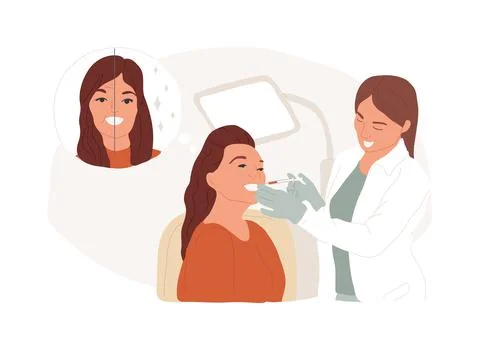 Beauty injection isolated concept vector illustration. イラスト素材