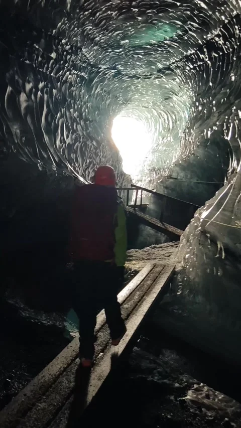 Beauty of Katla Ice Cave Stock Footage 272166430