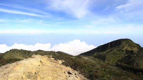 THE BEAUTY OF LAWU MOUNTAIN IN CENTRAL JAVA Stock Footage 217395674