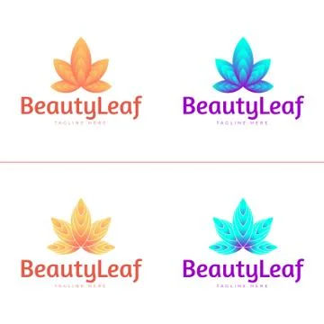 Beauty leaf logo Stock Illustration