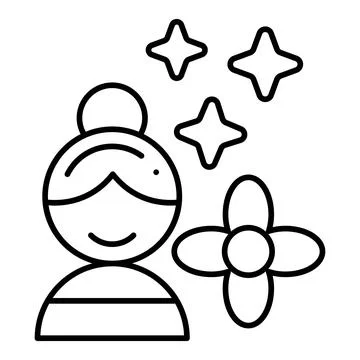 Beauty line icon Stock Illustration