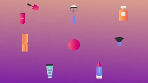 Beauty Makeup Icons for After Effects Stockmateriaal After Effects