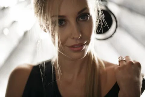 Beauty model face Stock Photos