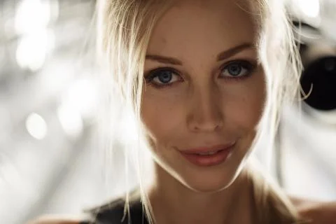 Beauty model face Stock Photos