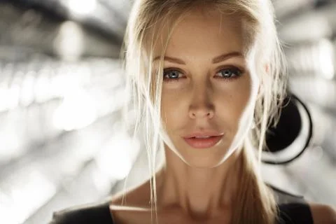 Beauty model face Stock Photos