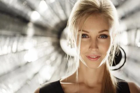 Beauty model face Stockfoto's
