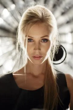 Beauty model face Stockfoto's