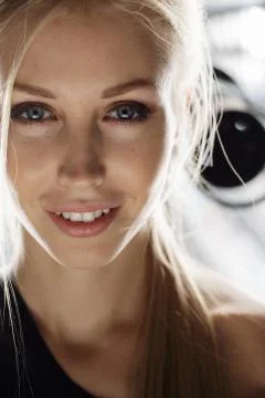 Beauty model face 스톡 사진