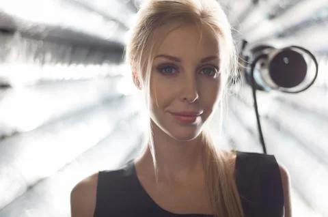 Beauty model face Stock Photos