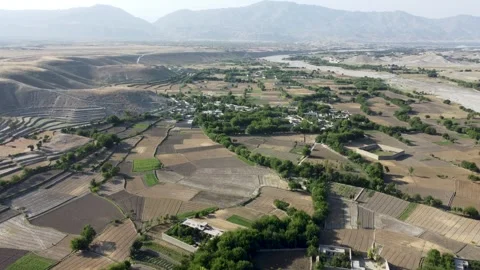 Beauty of Nangarhar's Agricultural Patterns Stock Footage 274472840