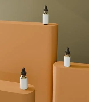 Beauty products presentation, studio setup. Stock Illustration