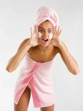 The beauty scream Stock Photos