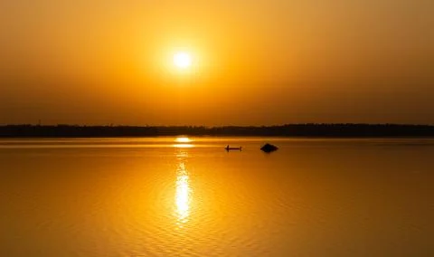 Beauty of setting sun Stock Photos