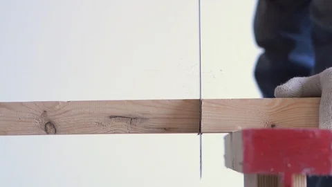 Beauty of slow motion in construction and repair - construction work - a man 動画素材 106839066