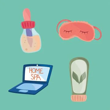 Beauty spa objects Stock Illustration