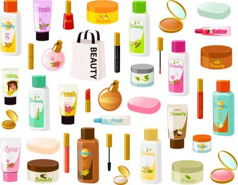 Beauty staples Stock Illustration