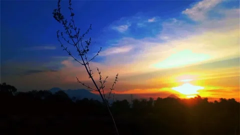 Beauty in the sunset Stock Footage 218590311