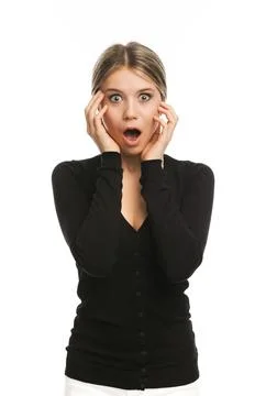 Beauty surprised Stock Photos