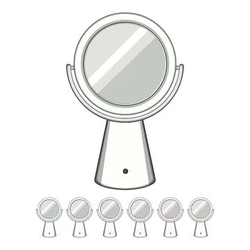 Beauty table mirror cartoon vector graphic Stock Illustration