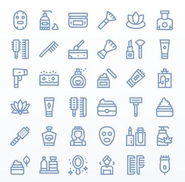 Beauty Ultimate Vector Package with 36 128x128 Bold Line Pixel Aligned Icons Stockillustratie