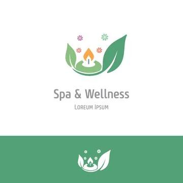 Beauty Vector logo, Spa logo,  Sign for Wellness, Spa and Yoga Illustration Illustrazione stock