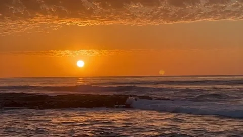 The beauty when the sun sets on the beach Video stock 236968990