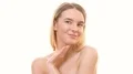 The beauty woman flirting on the white background 4k or 4k+ Resolution