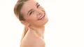 The beauty woman flirting on the white background. slow motion 4k or 4k+ Resolution
