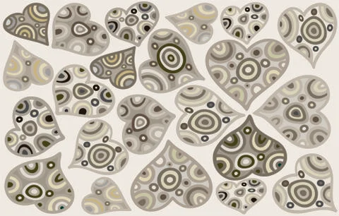 Beautyful hearts pattern background Illustrazione stock
